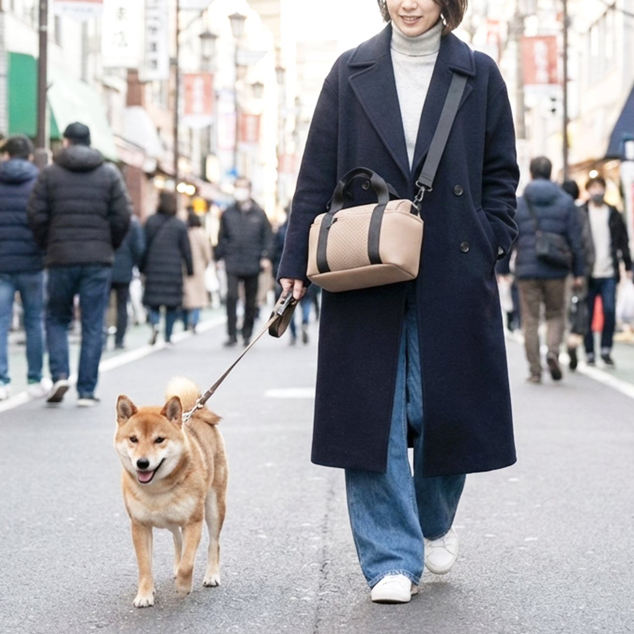 犬のお散歩バッグ【クリーム＆モカ 予約受付中】