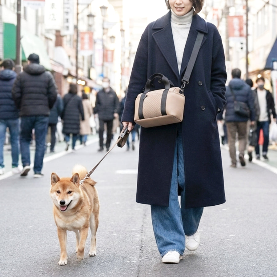犬のお散歩バッグ【クリーム＆モカ 予約受付中】