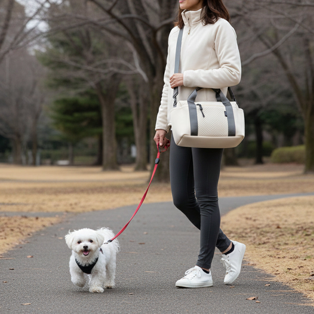 犬のお散歩バッグ【クリーム＆モカ 予約受付中】