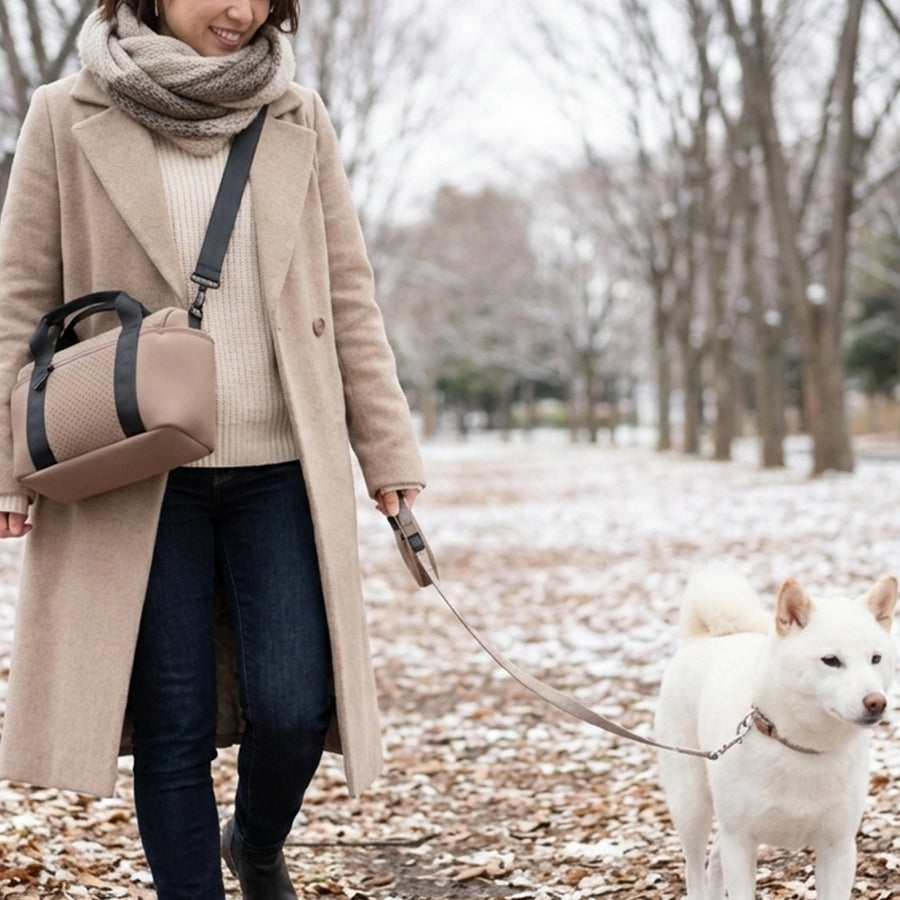 犬のお散歩バッグ【クリーム＆モカ 予約受付中】