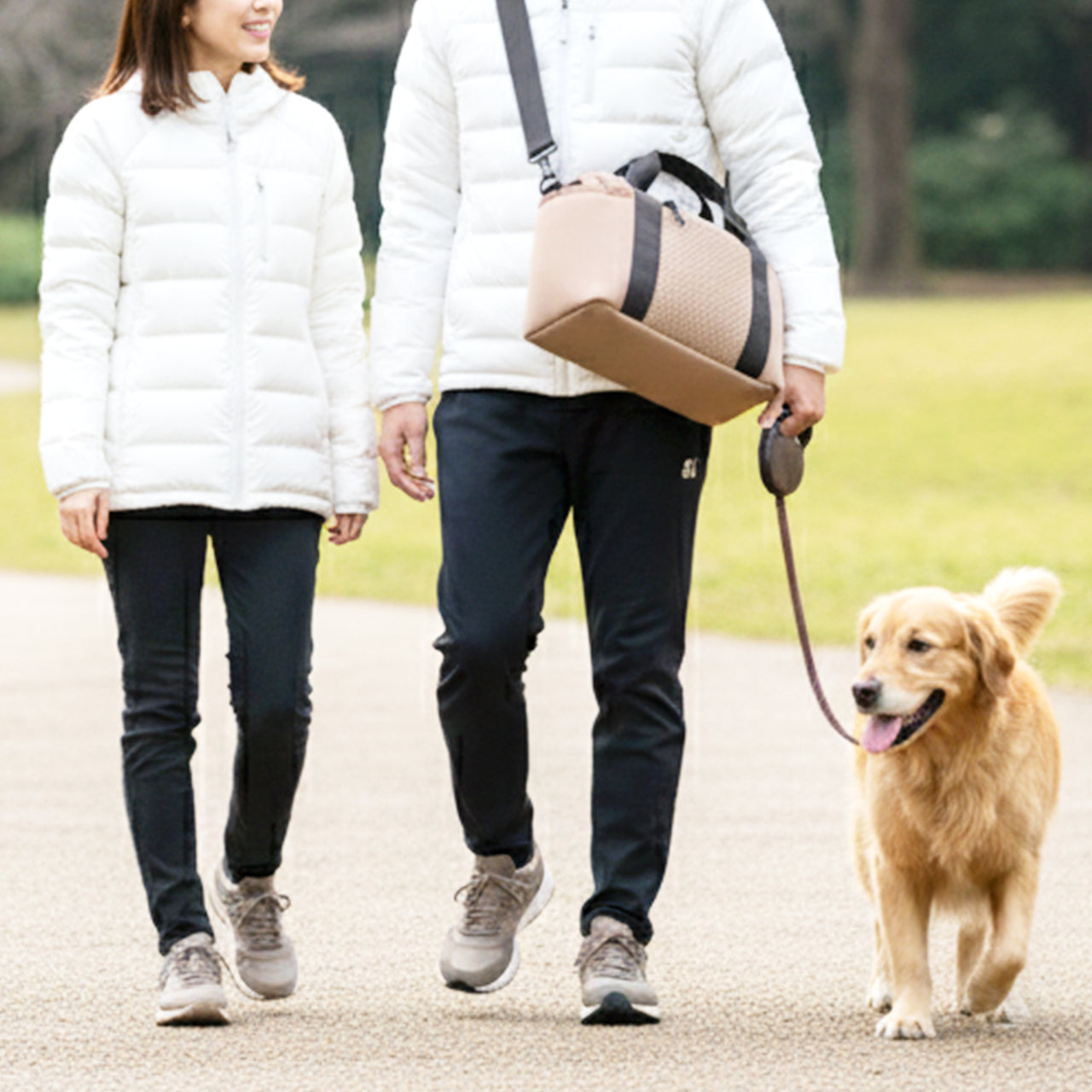 犬のお散歩バッグ【クリーム＆モカ 予約受付中】