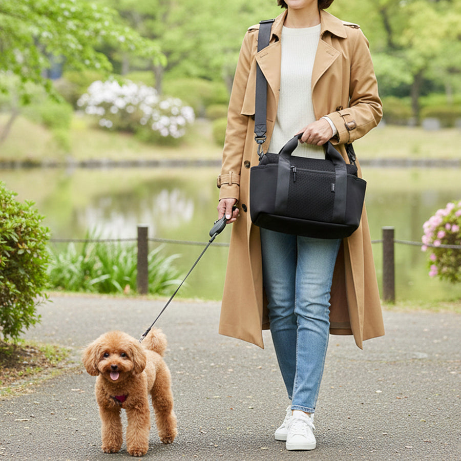 犬のお散歩バッグ【クリーム＆モカ 予約受付中】